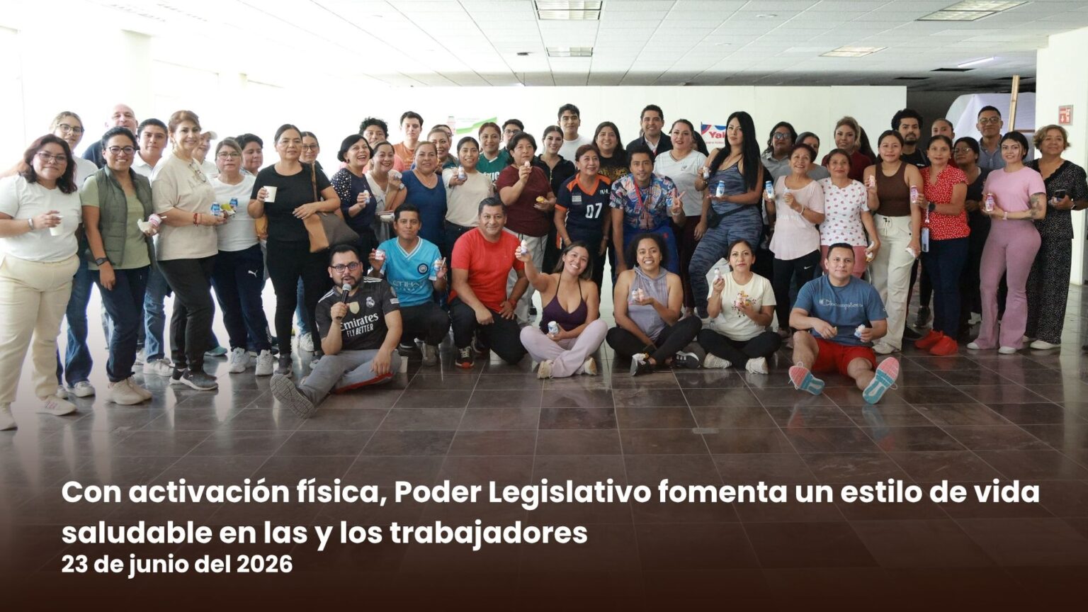 Con activación física, Poder Legislativo fomenta un estilo de vida saludable en las y los trabajadores